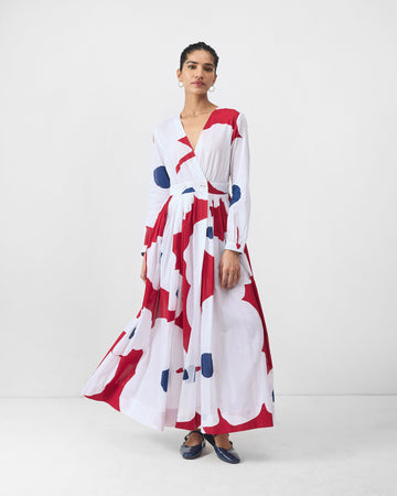 Nico Dress - Red & White Print