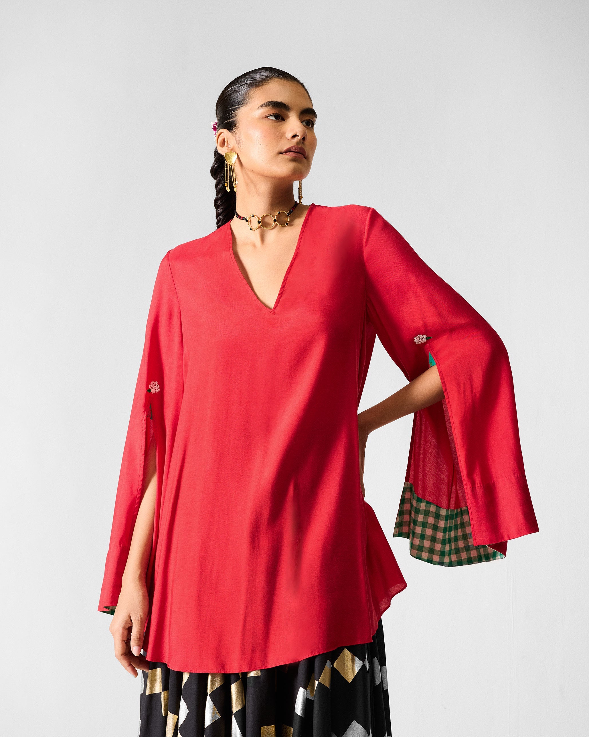 Panaji Top - Red