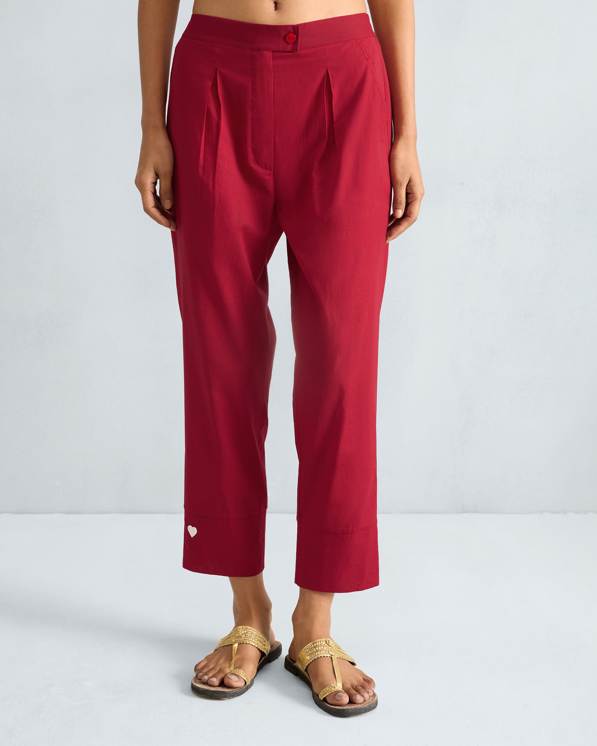 Narrow Pants - Red