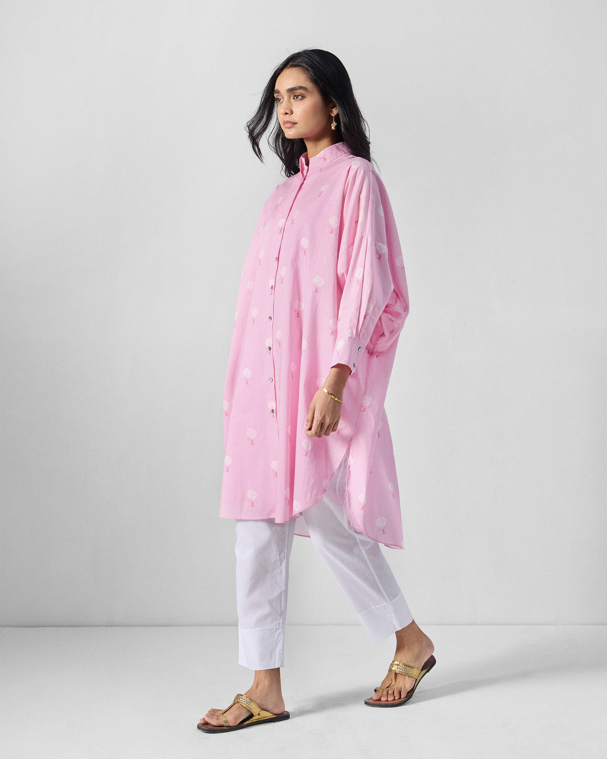 Raha Tunic - Printed Organic Cotton Voile Relaxed Fit