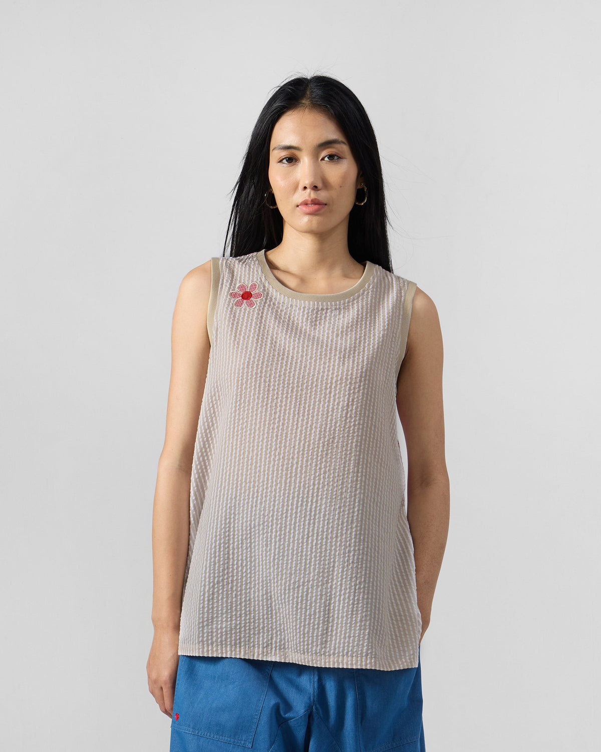Tavira Top - Cotton Seersucker Regular Fit
