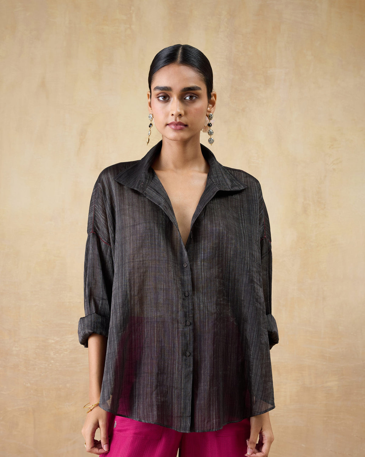 Firefly Shirt - Metallic Tissue Loose Fit