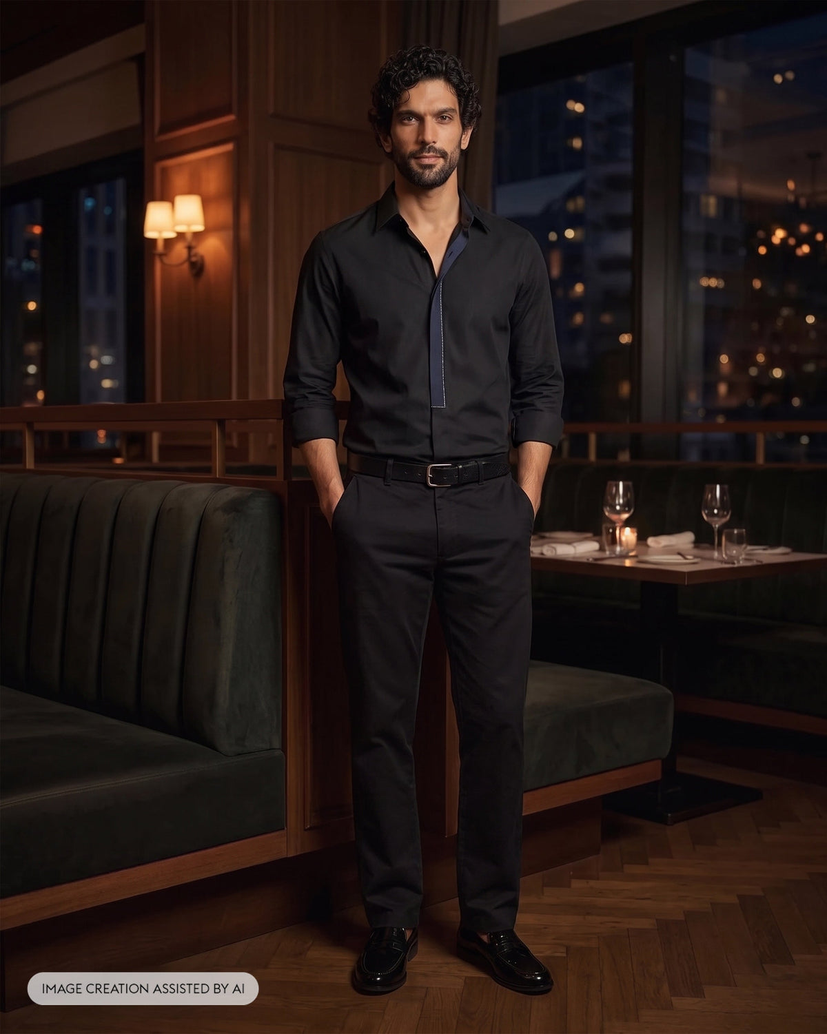 Midnight Shirt - Cotton Satin Classic Fit