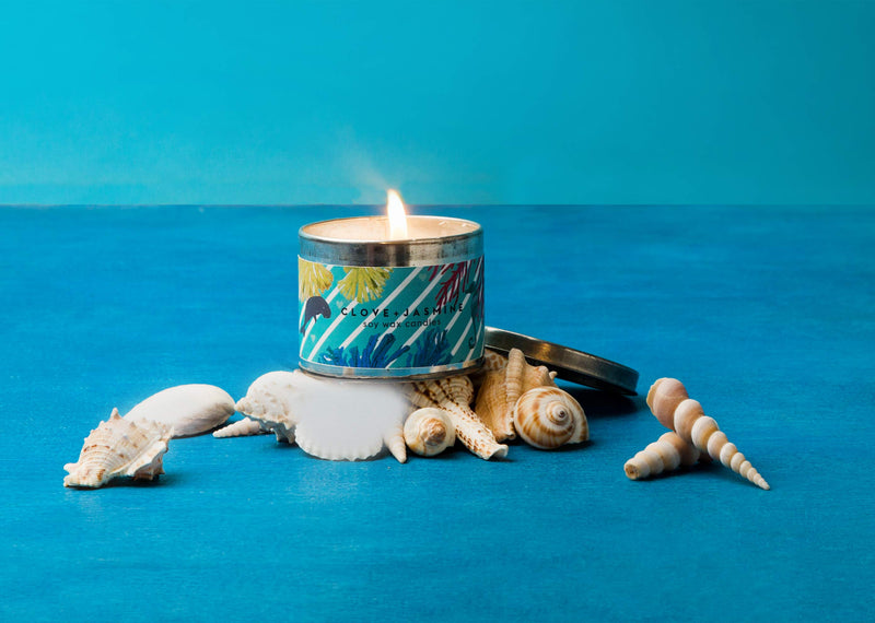 Lighthouse Tin Candle