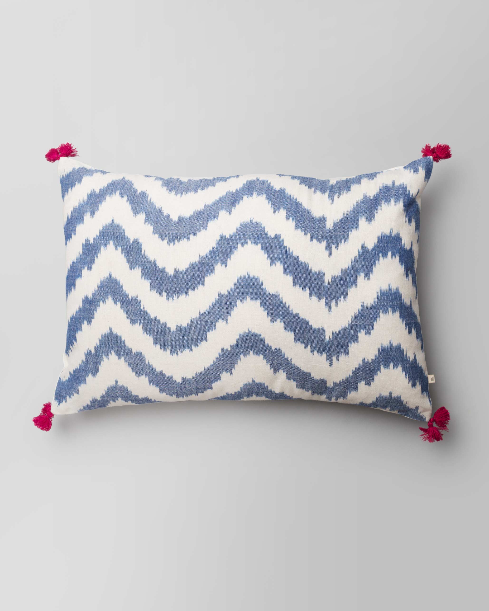 Kasuri Chevron Lumbar Pillow Cover