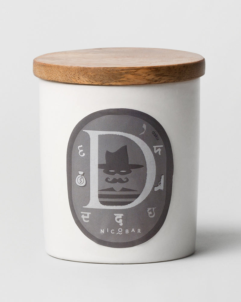 Alphabet D Candle