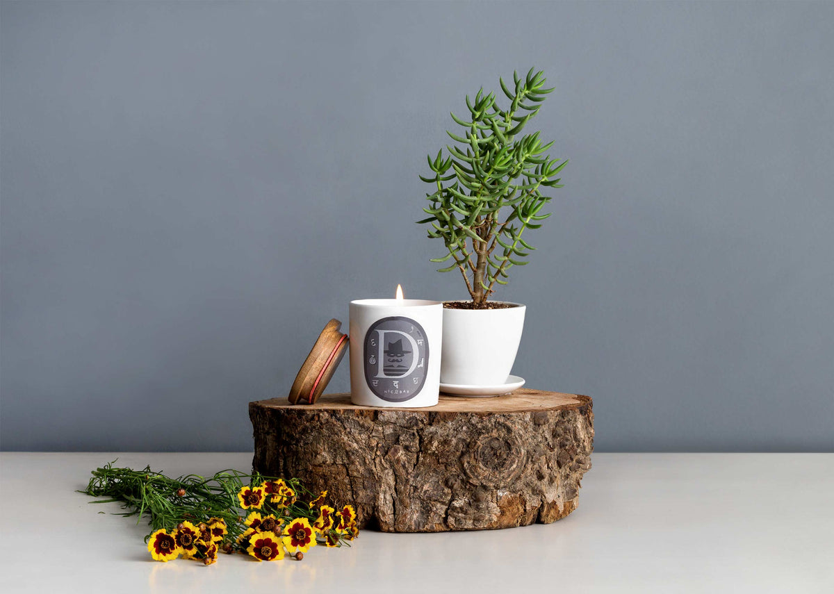 Alphabet D Candle