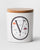 Alphabet V Candle