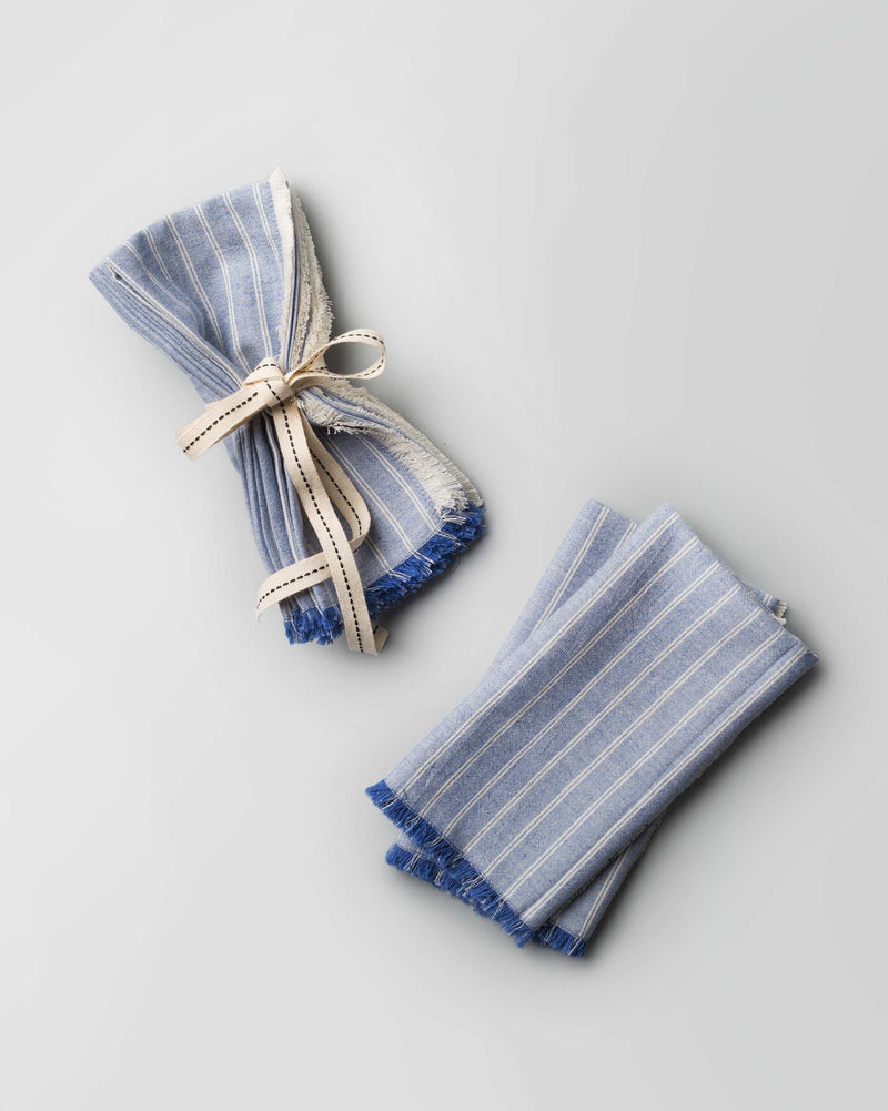 Daburu Stripe Dinner Napkins (Set of 6) - Blue