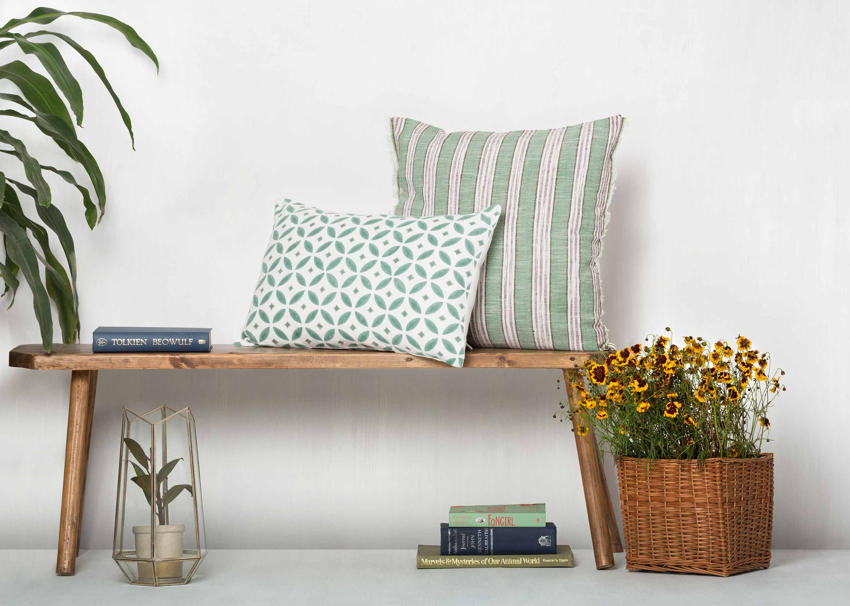 Hishigata Pillow Cover - Jade