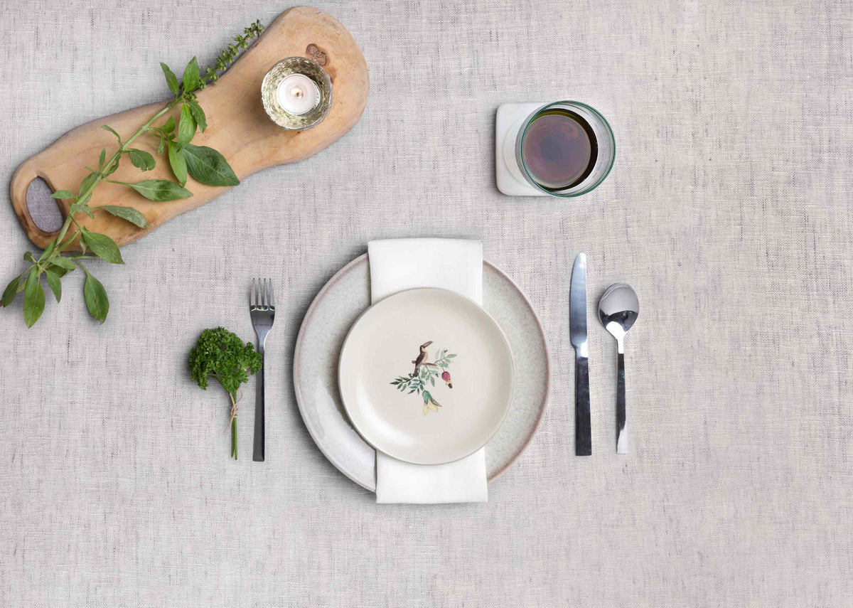 Nakano Quarter Plate shown in a table setting.