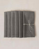 Verandah Dinner Napkins (Set of 6) - Charcoal & Ivory