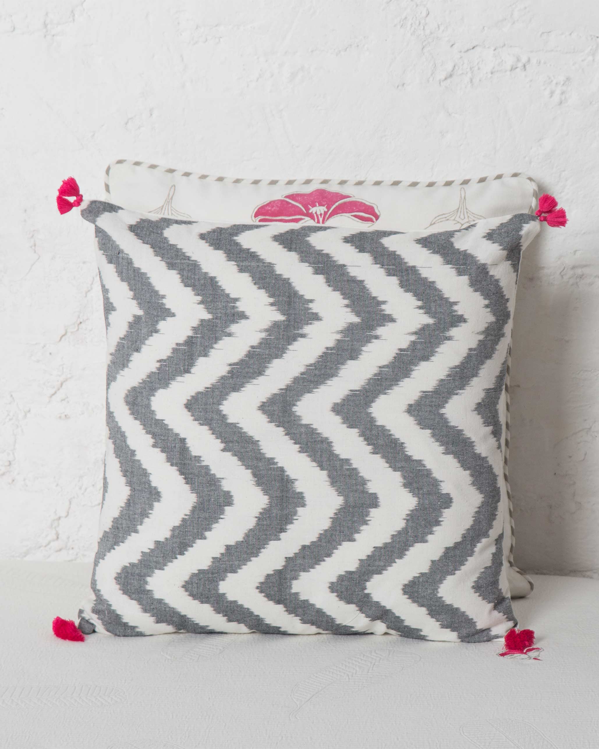 Ikat Chevron Cushion Cover