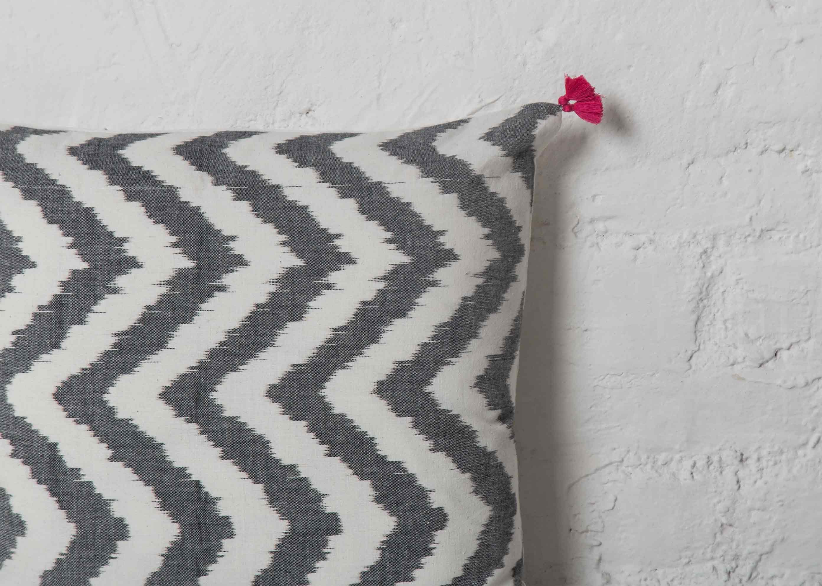 Ikat Chevron Cushion Cover