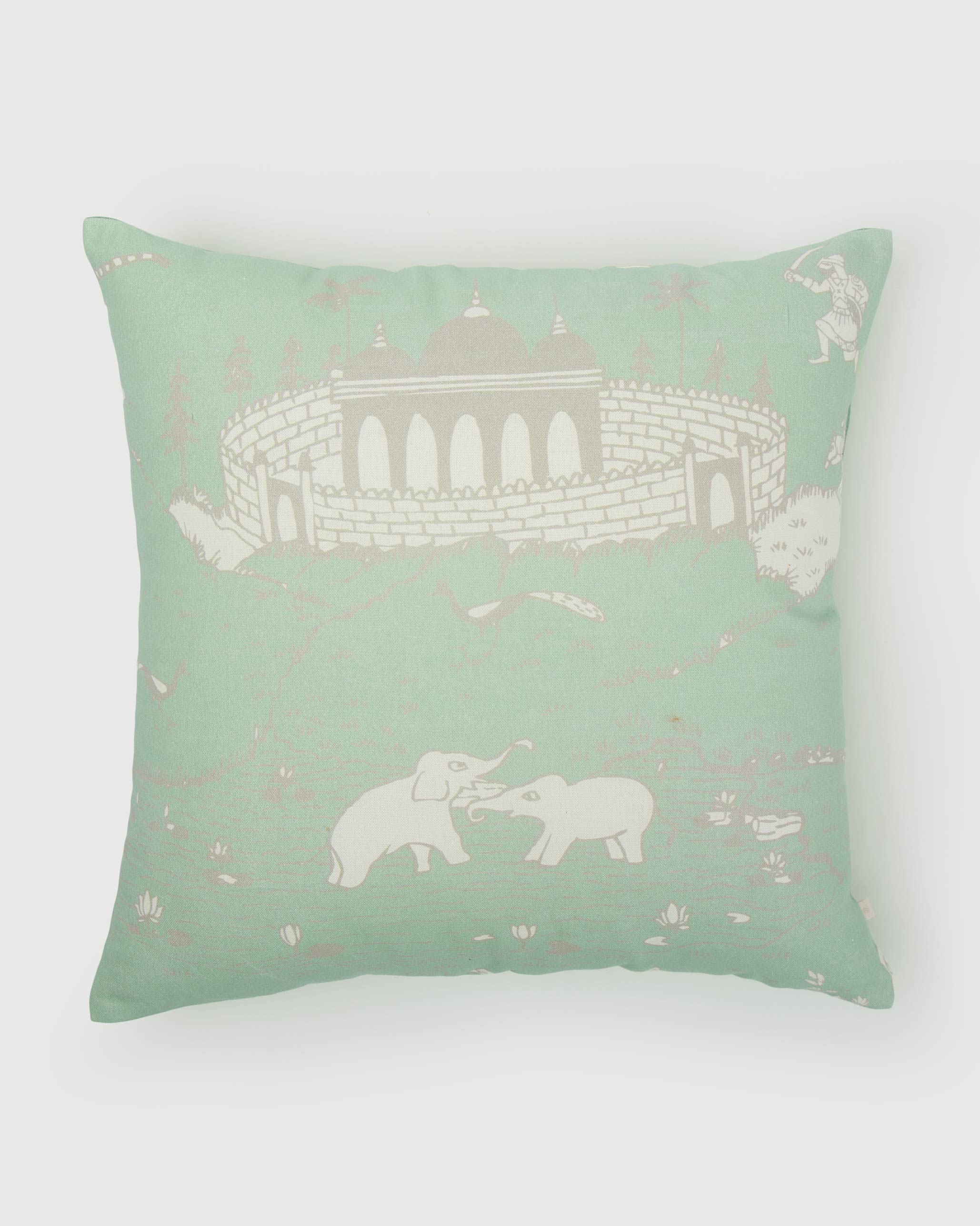 Pazhani Cushion Cover - Smoke Green