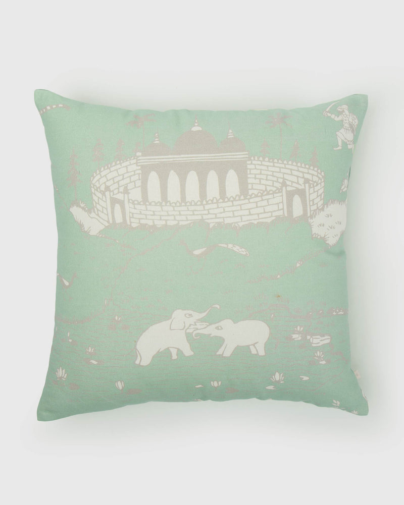 Pazhani Cushion Cover - Smoke Green