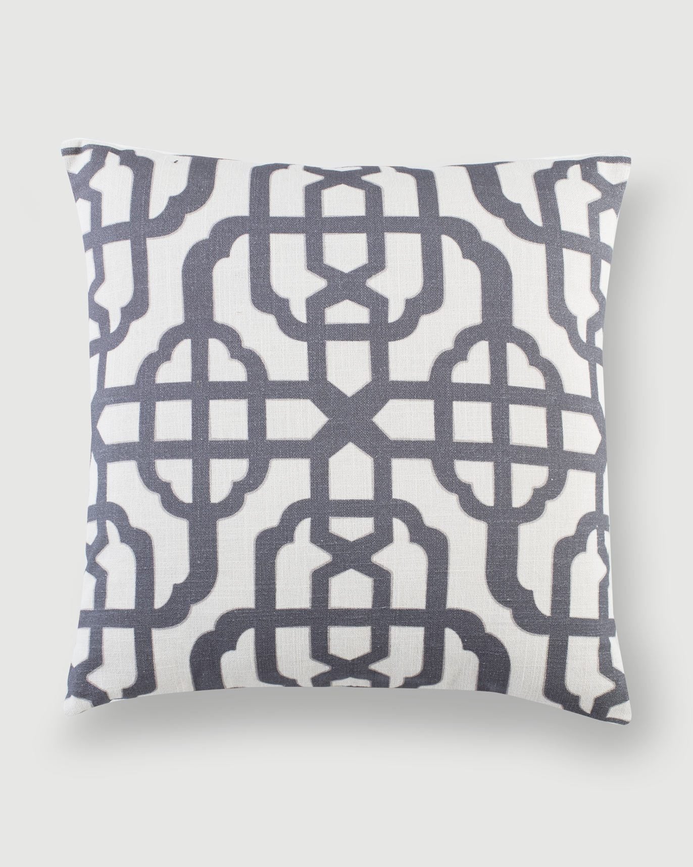 Trellis Cushion Cover - Charcoal