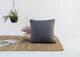 Tussar Cushion Cover - Charcoal