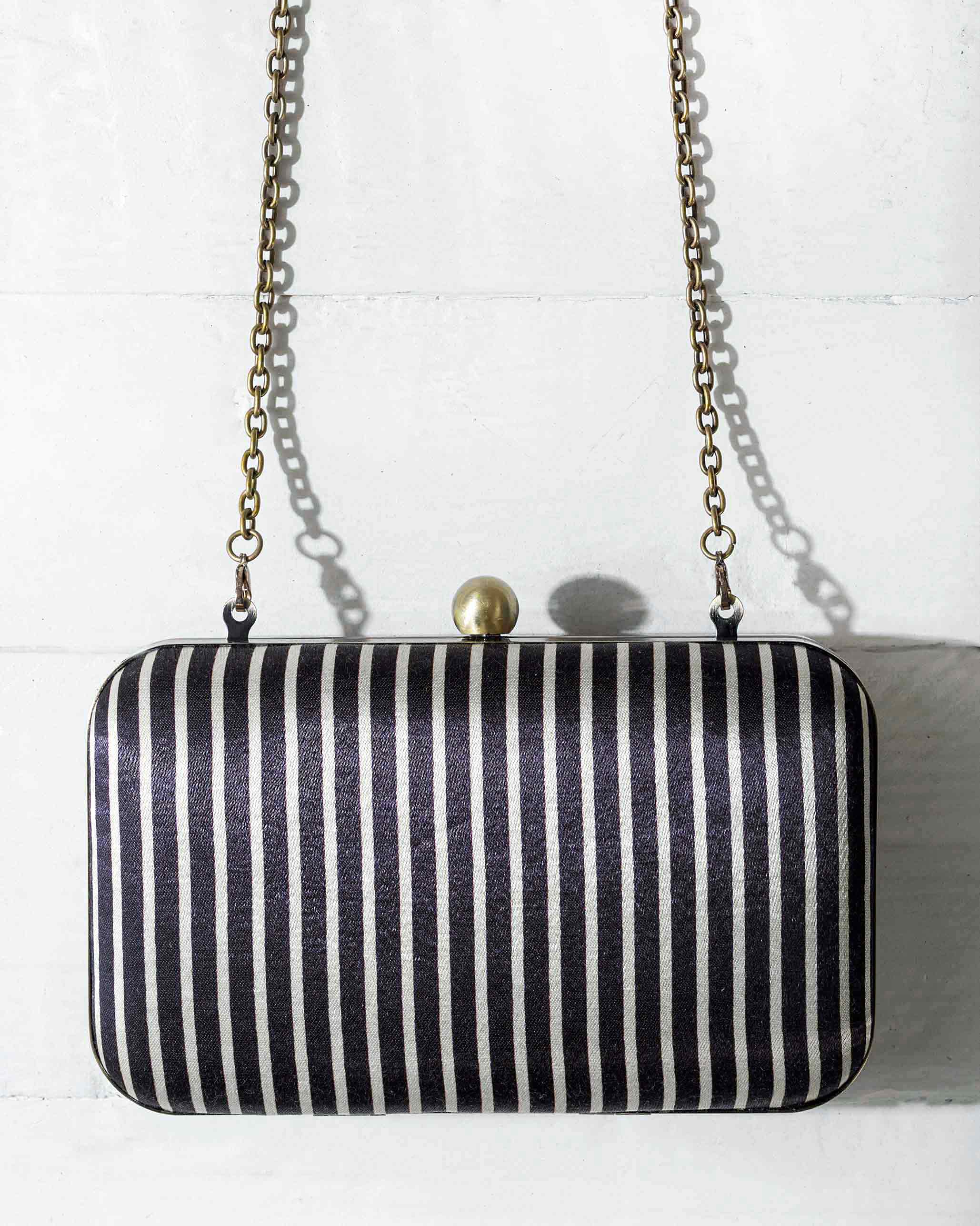 Martini Clutch - Ivory & Black