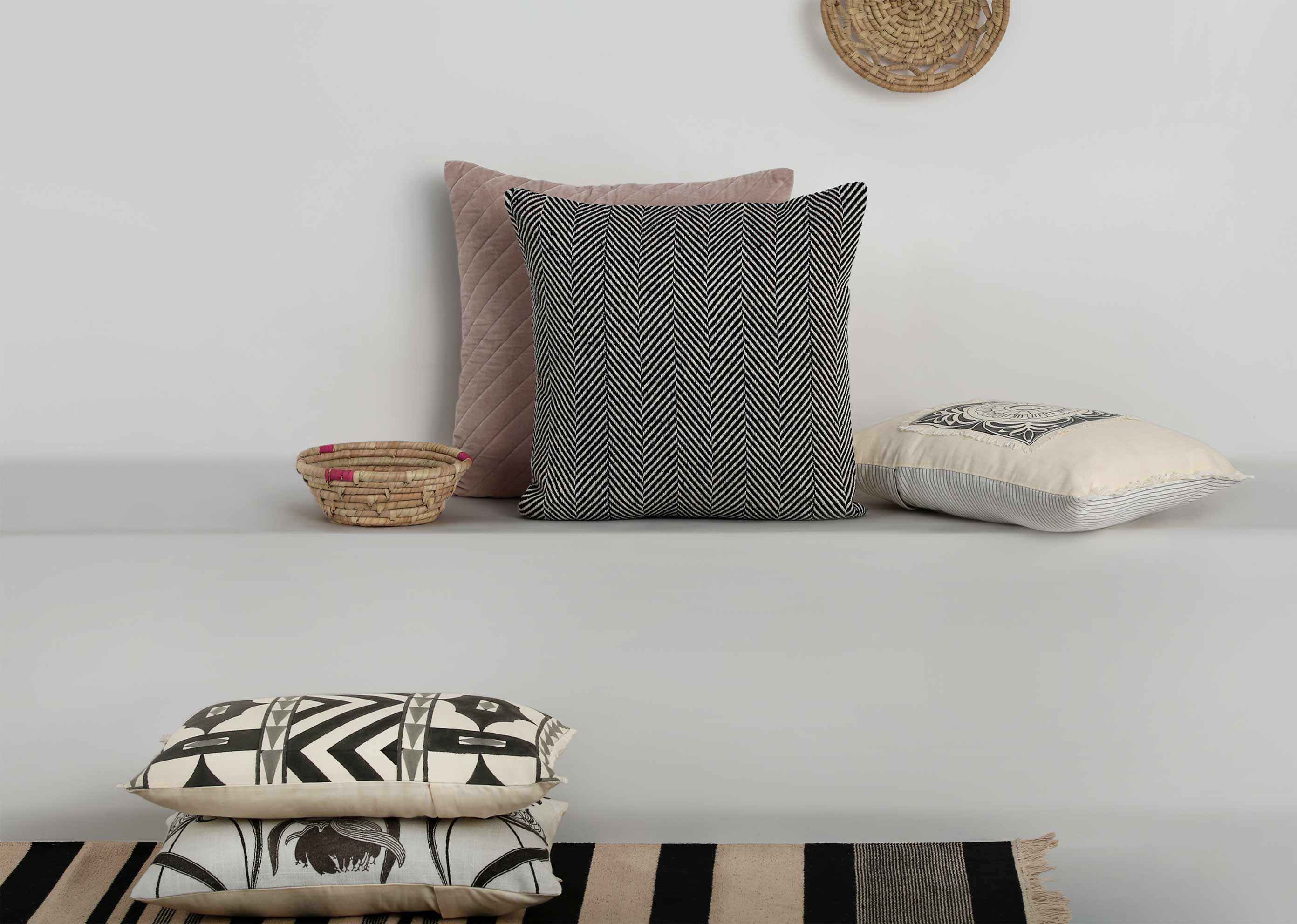 Chevron Textured Cushion Cover