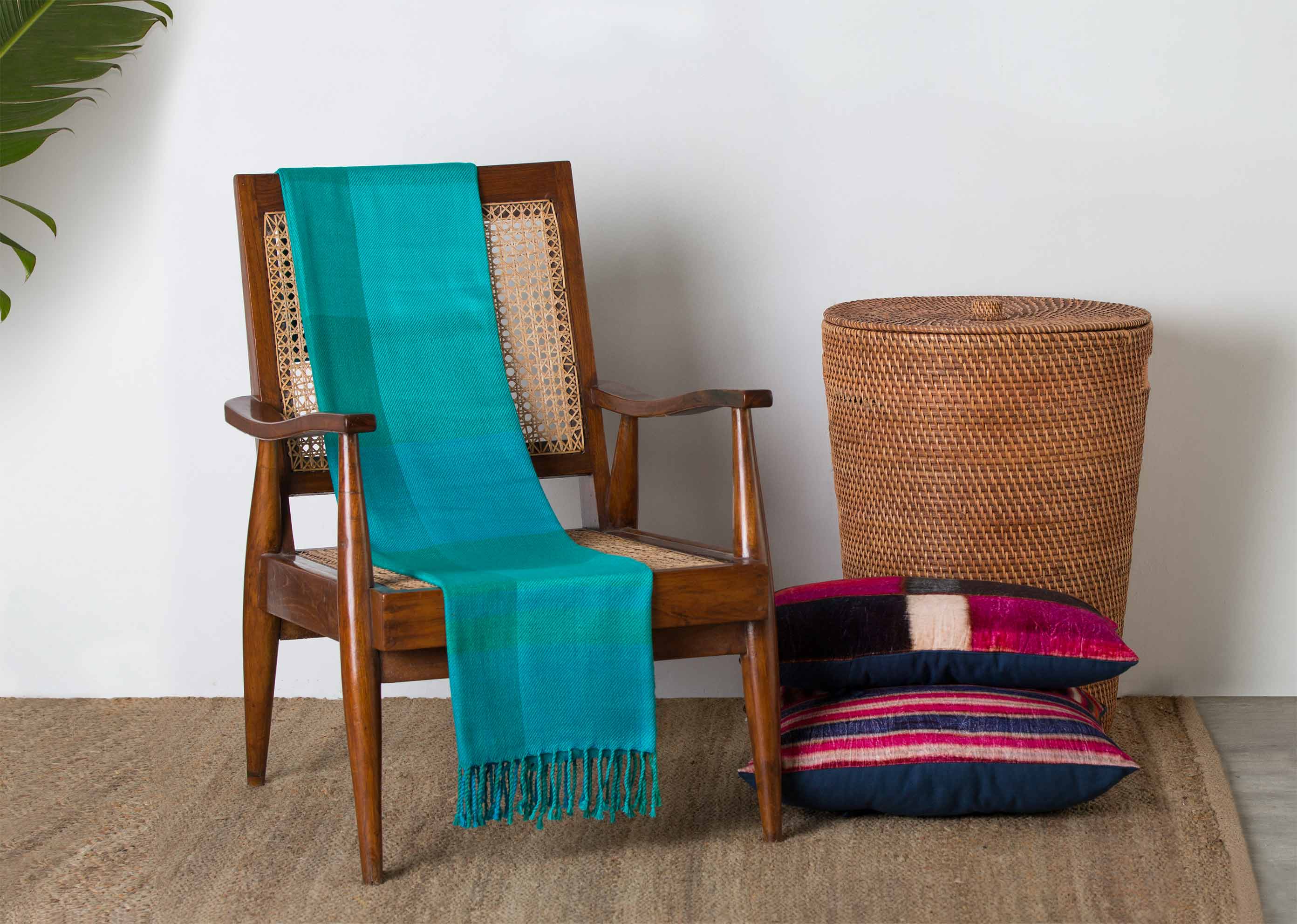 Zanzibar Handloom Throw - Emerald