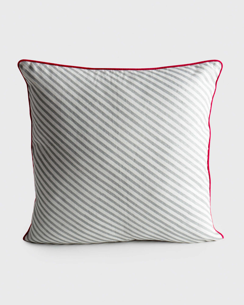 Mahe Silver Stripe Cushion Cover