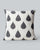 Ikat Tear Drop Cushion Cover - Charcoal