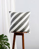 Verandah Candy Stripe Cushion Cover - Charcoal