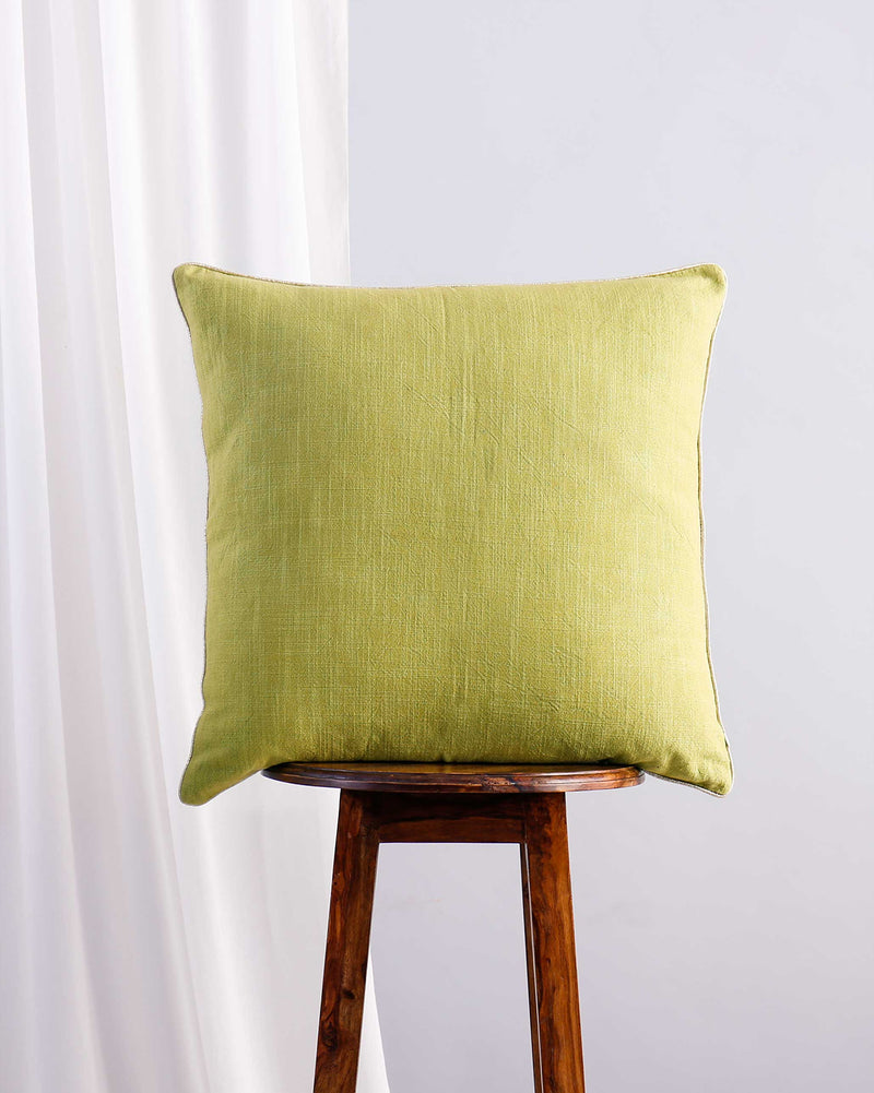 Verandah Reversible Cushion Cover - Aqua & Lime