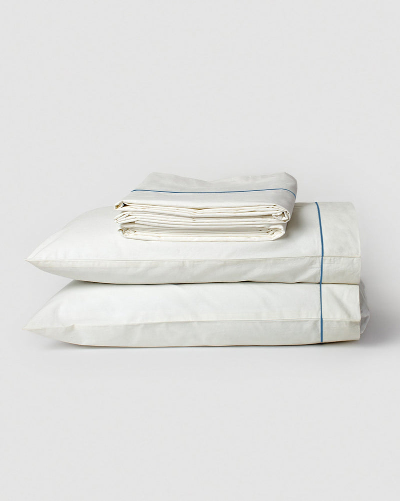 Sheet Set With Contrast Emb (Set of 4)