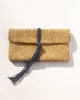 Raffia Flap Clutch - Blue