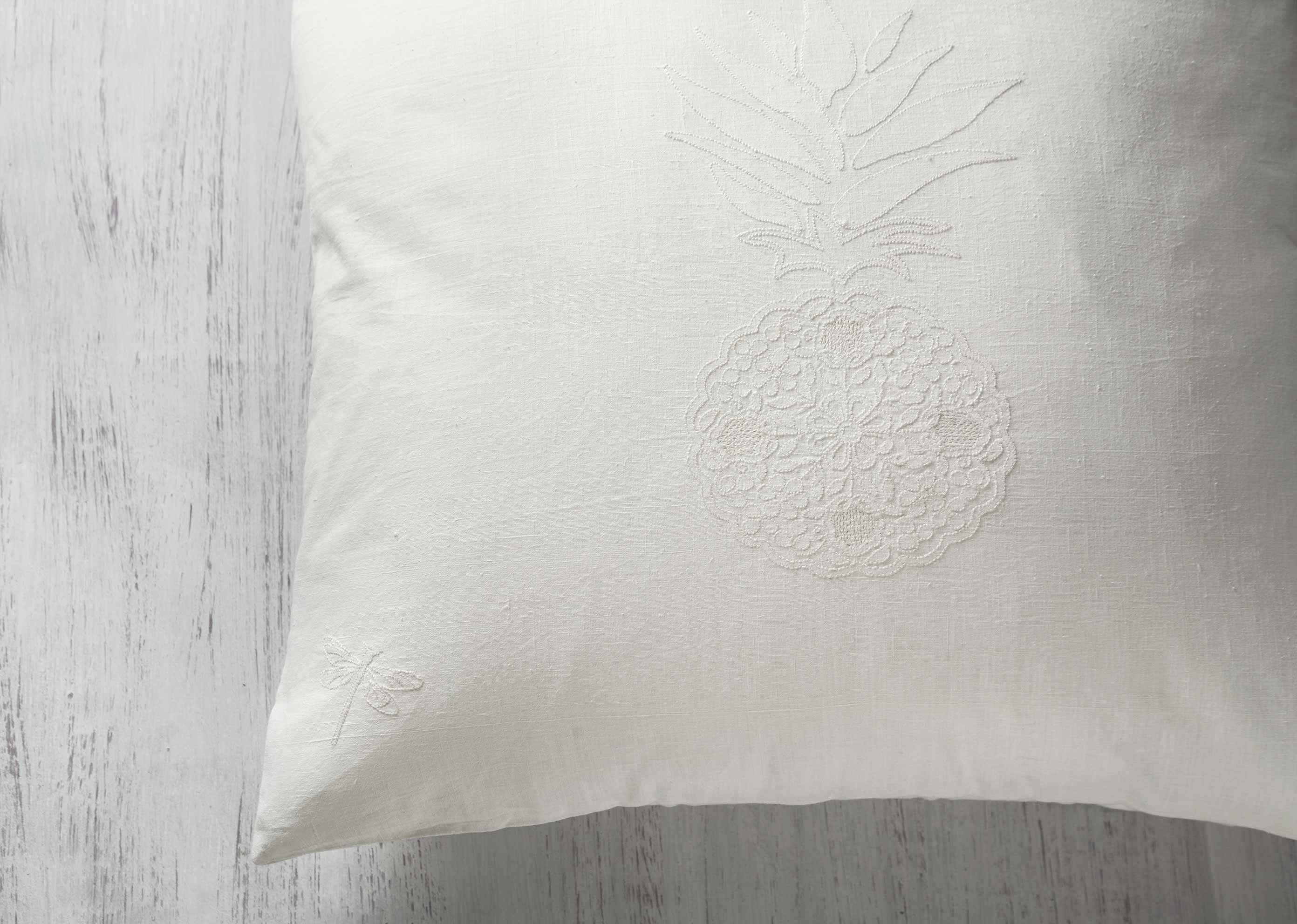 Pineapple Euro Sham Cover - Ivory