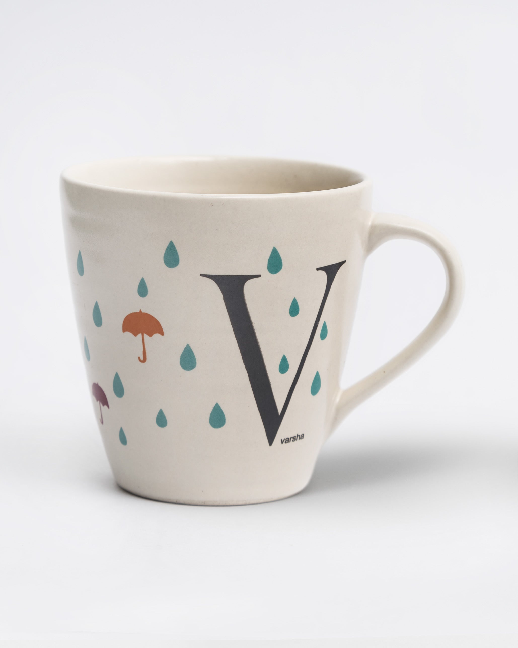 Alphabet V Mug - Stoneware