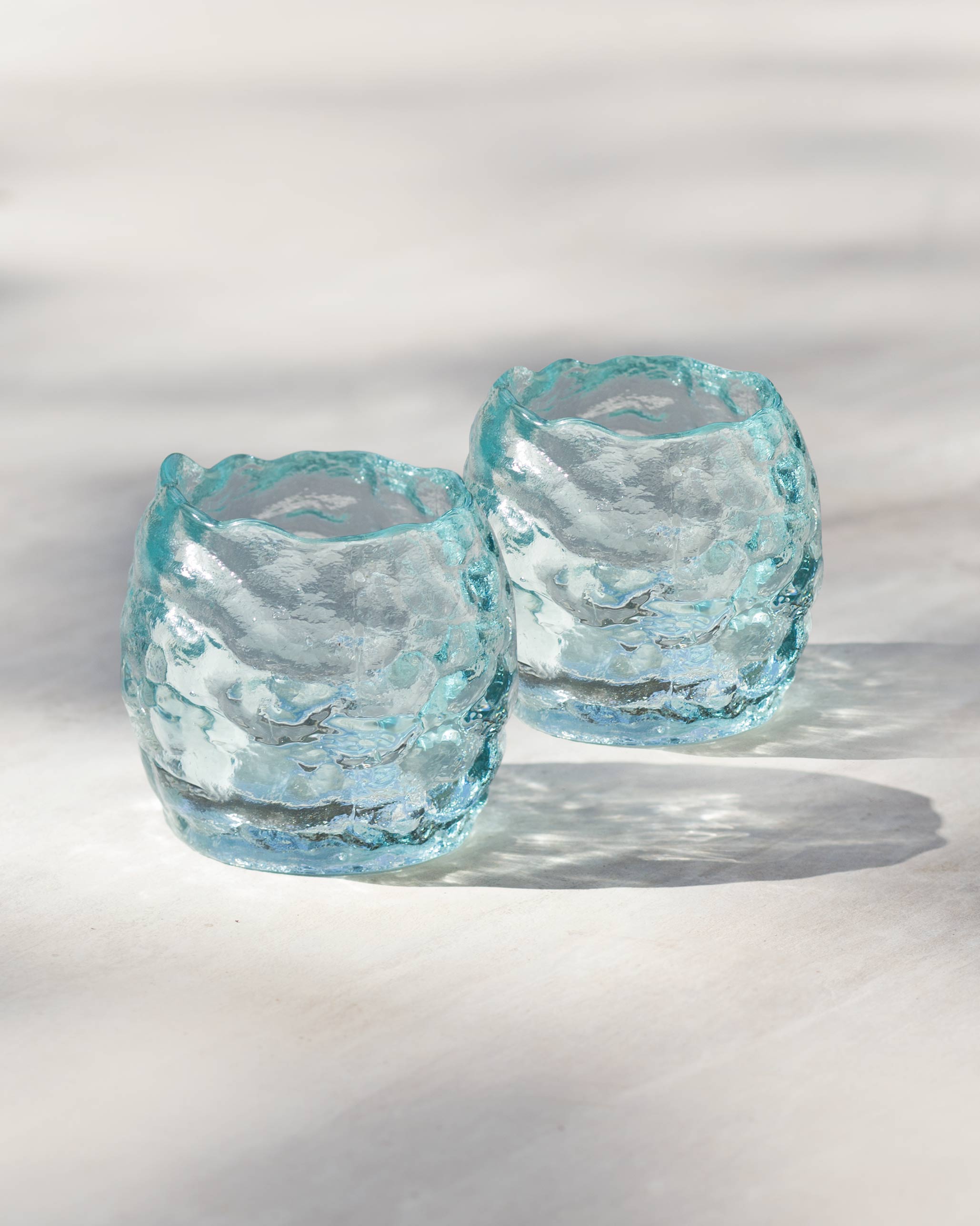 Ripple Glass Votive (Set of 2)