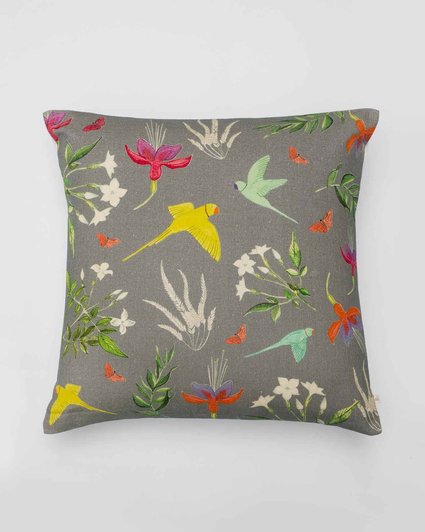 Botanical Cushion Cover - Grey