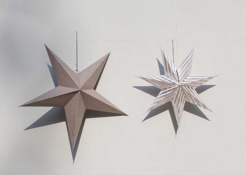 Silver Paper Star (Set of 2)