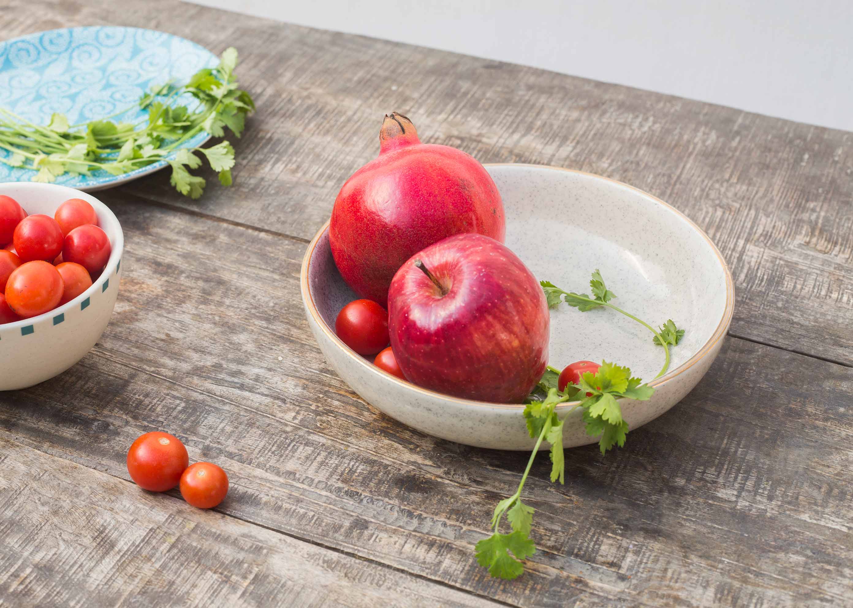 Speckle Shallow Bowl