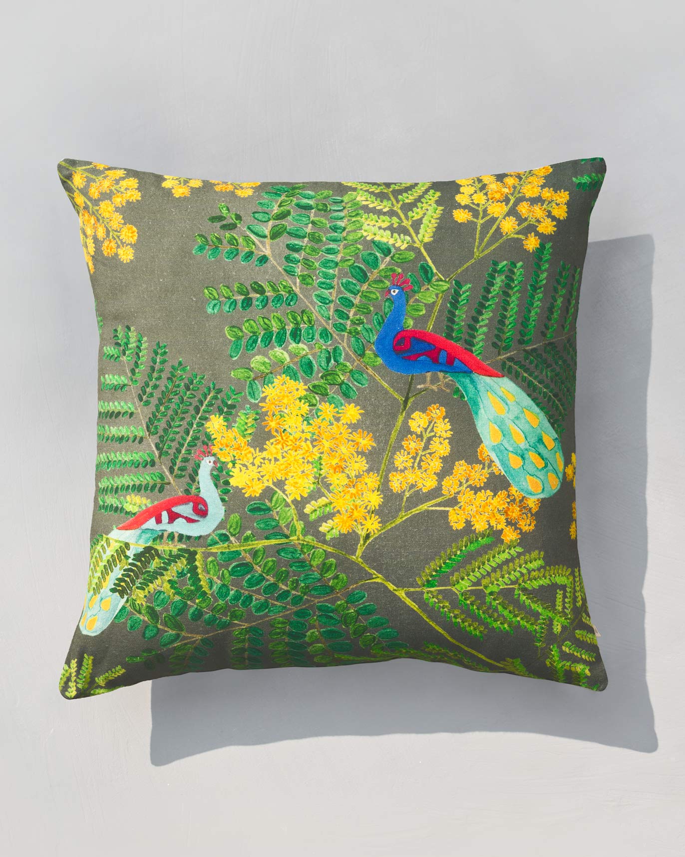 Peacock Babul Cushion Cover