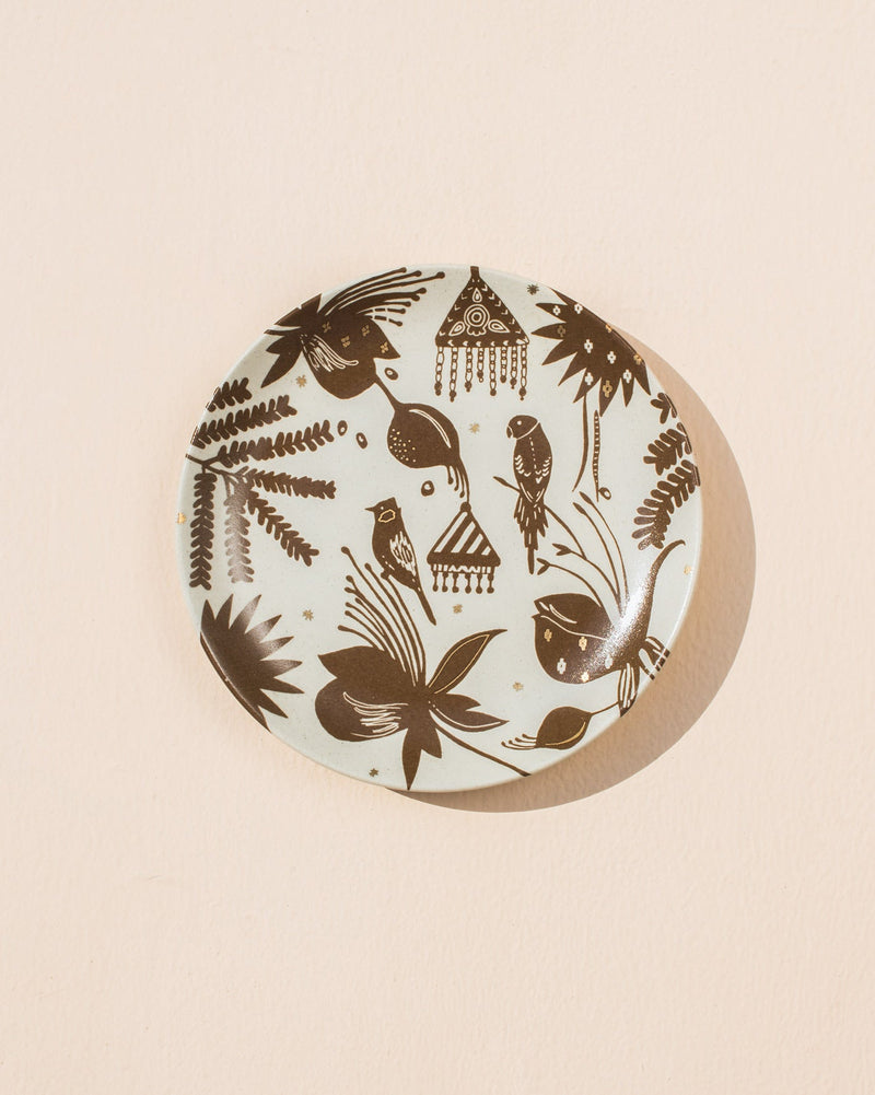 Tribe Quarter Plate - Brown