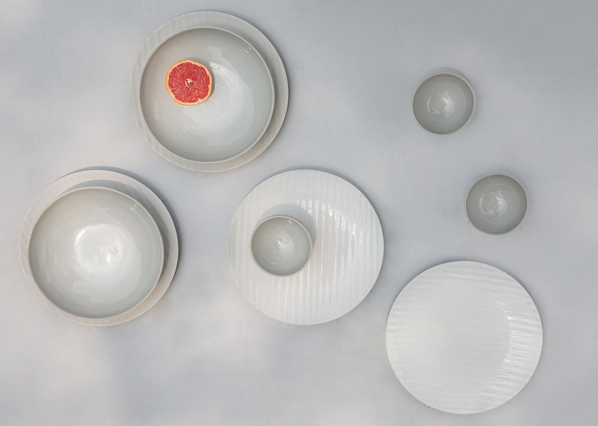 Overhead view of Desert Dune Starter Kit plates and bowls.