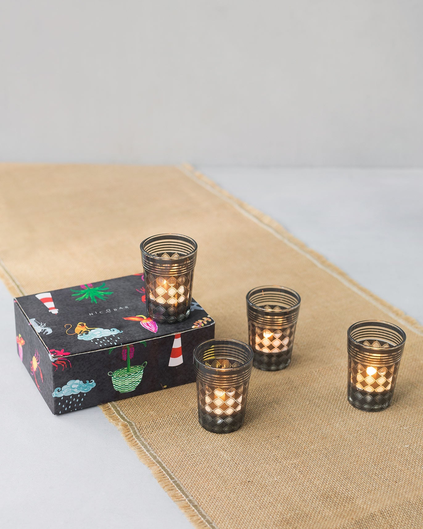 Votives and Chai Glass w/o Tealight (Set of 4)