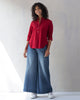 Mandarin Collar Top - Red