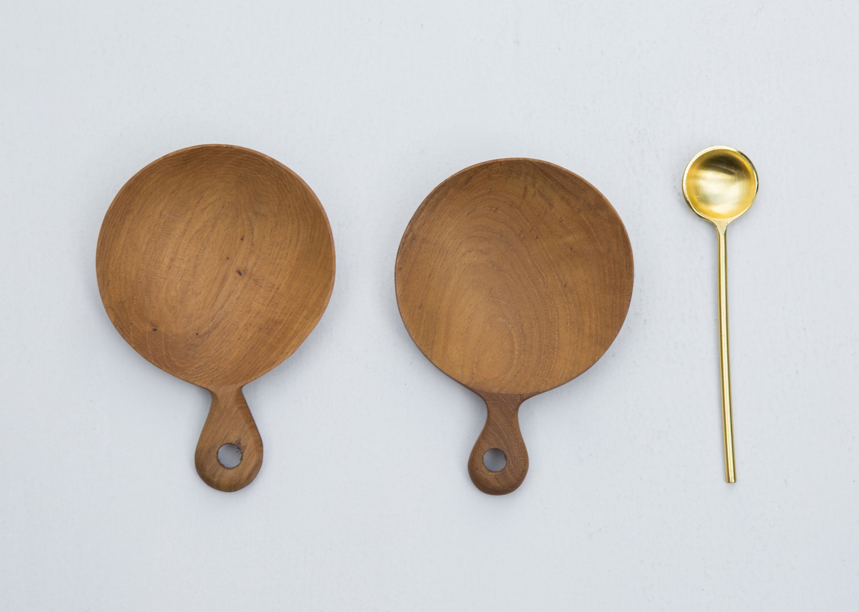 Wooden Salt & Pepper Set with Spoon