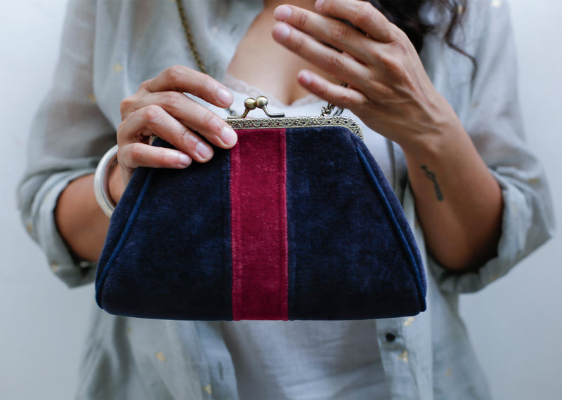 Romani Clutch - Navy