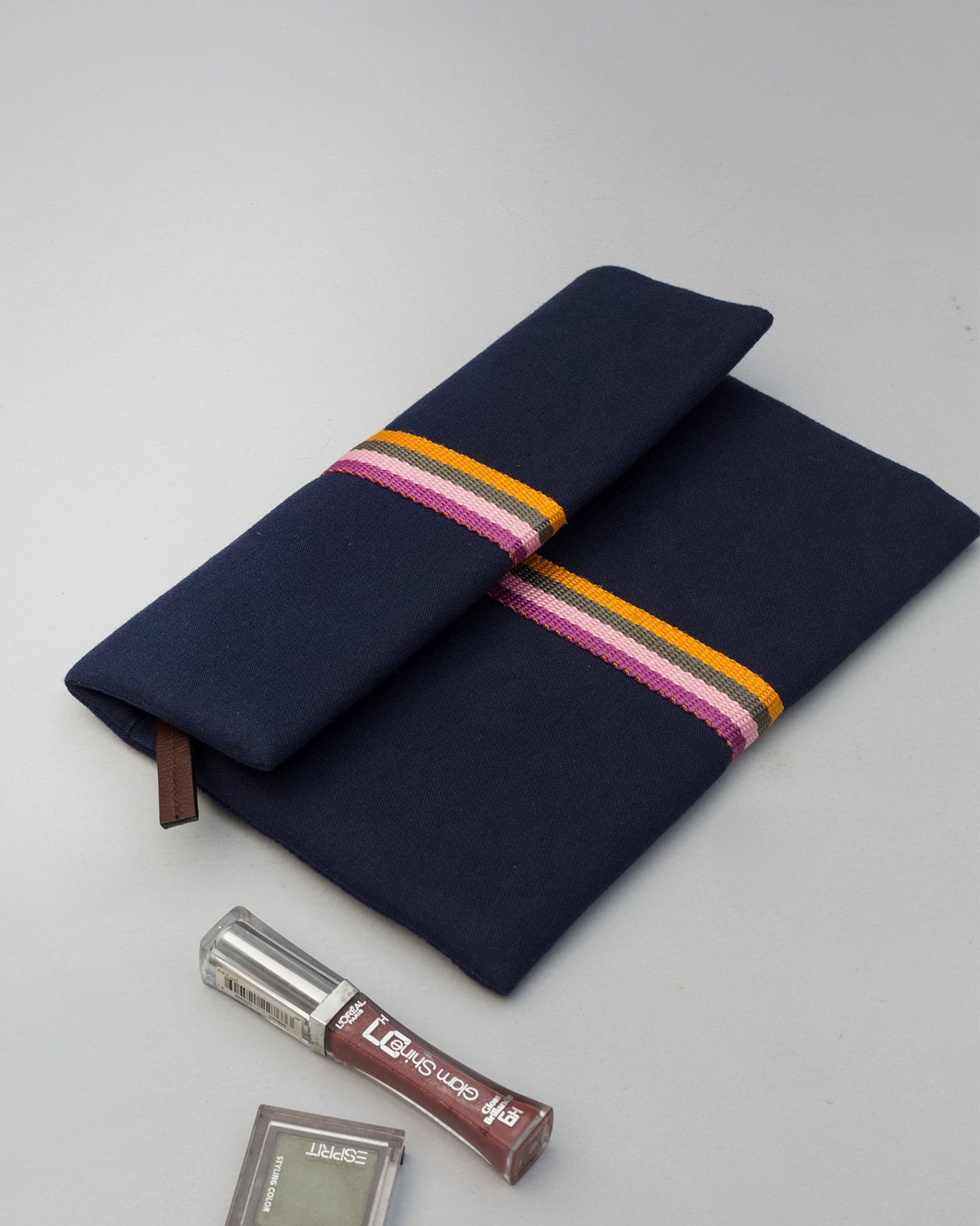 Fold Over Clutch - Navy