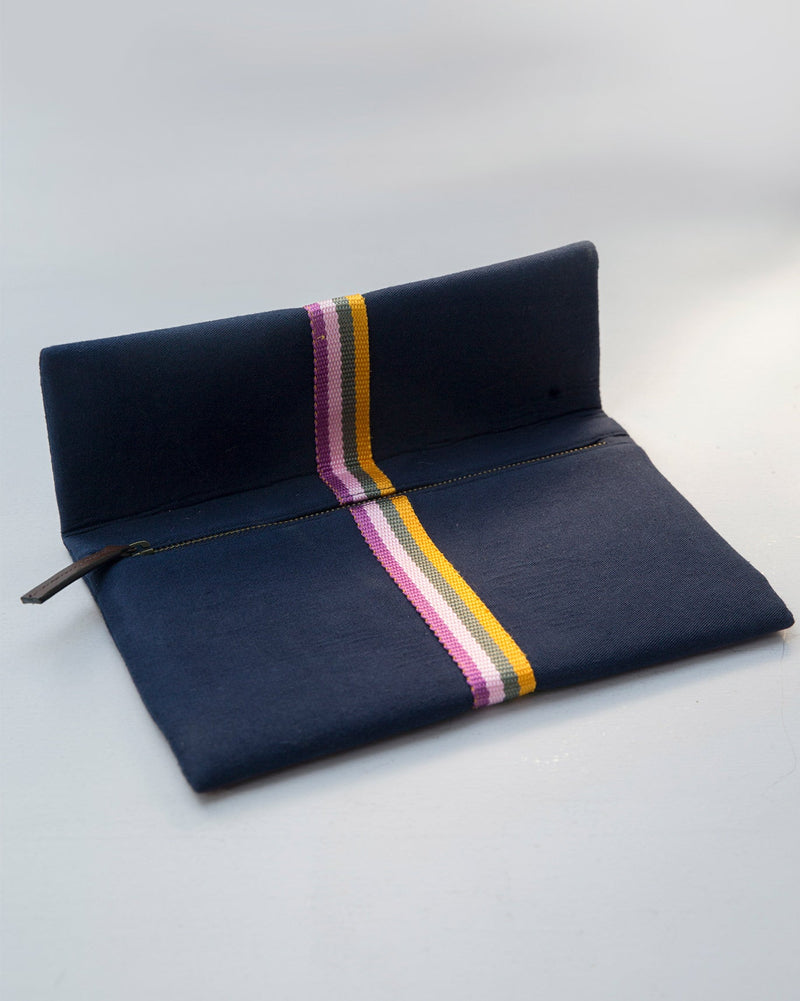 Fold Over Clutch - Navy