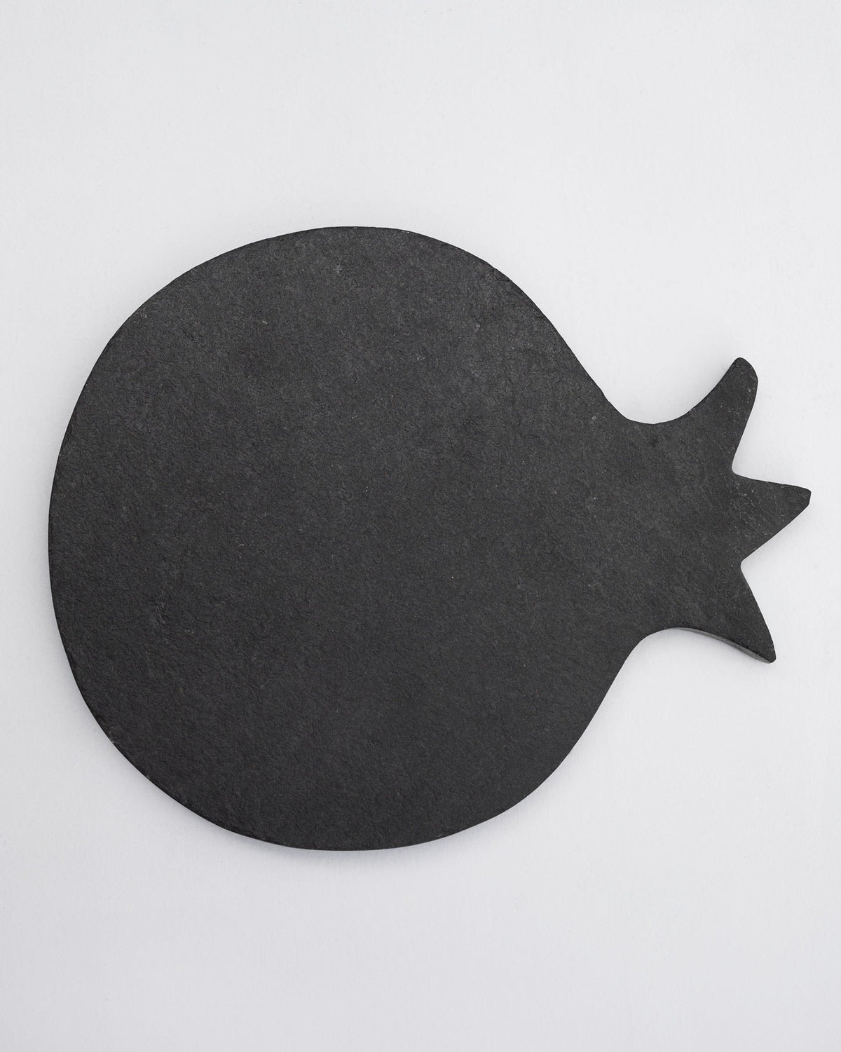 Overhead view of the Anar Slate Cheese Platter in black slate.