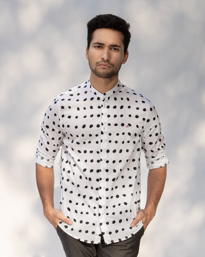Nawab Shirt - White & Black