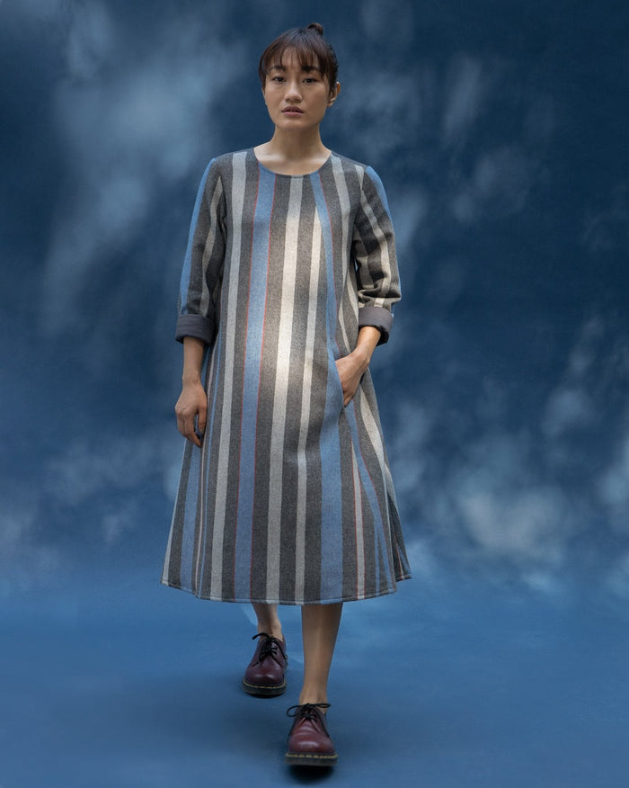 Round Neck Stripe Dress