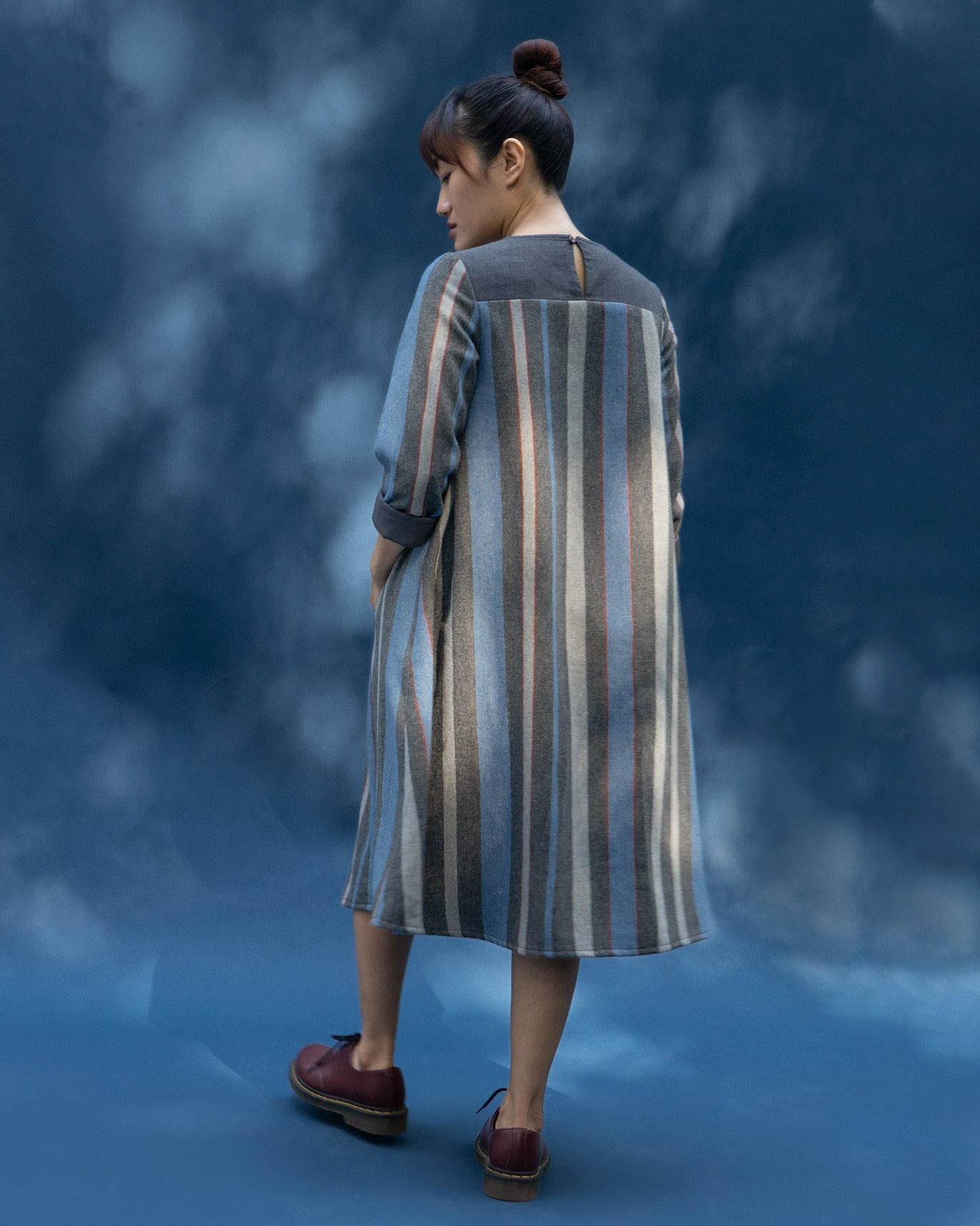 Round Neck Stripe Dress